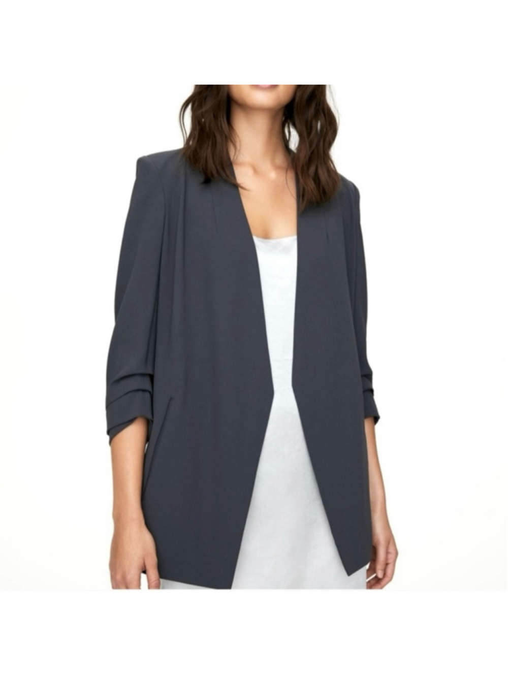 Aritzia Babaton Power Hip Blazer Size 00 Dark Grey Office Minimalist Career Work